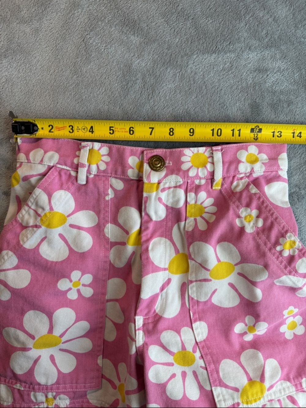 Big Bud Press "XL Lazy Daisy" Work Shorts Pink Size Small - Picture 8 of 11